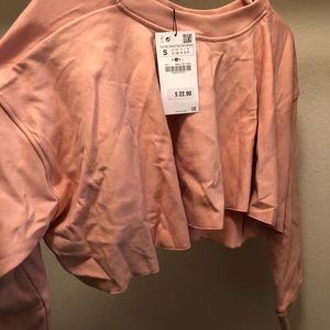 ZARA sweater crop top size Small in light pink